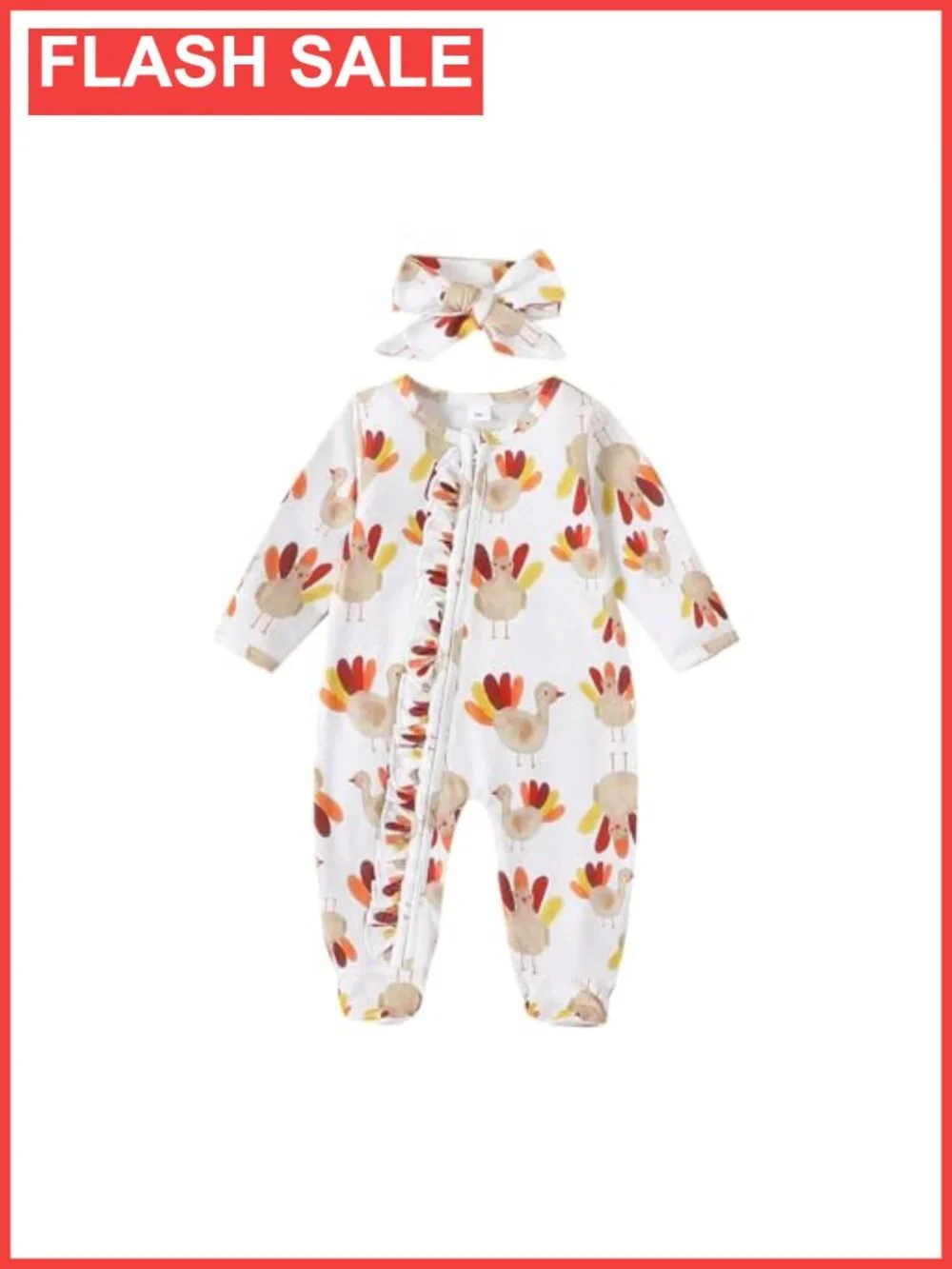 Newborn Baby Girl Halloween Romper Outfit Cotton Blend Long Sleeve